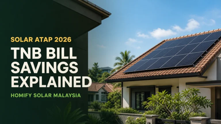 Malaysian landed home with rooftop solar illustrating Solar ATAP and TNB bill savings
