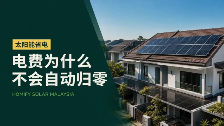 马来西亚排屋太阳能屋顶，说明 Solar ATAP 如何影响 TNB 电费