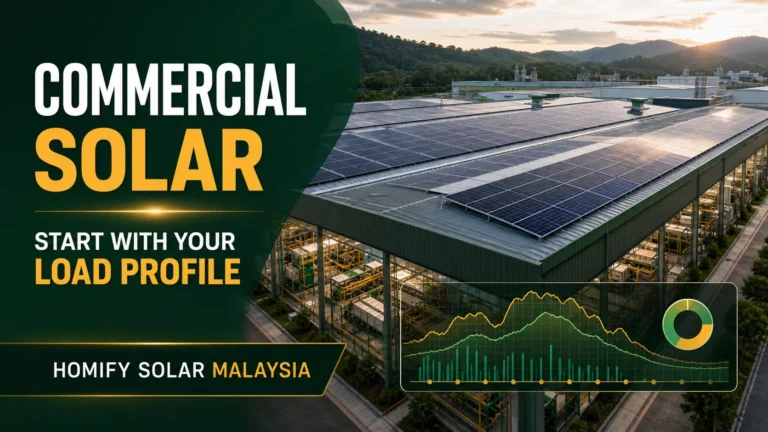 Malaysian factory rooftop solar planned around a commercial load profile