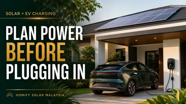Malaysian home with rooftop solar, electric car and wall-mounted EV charger
