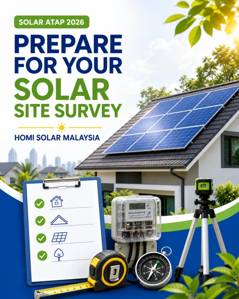 HOMI Solar Malaysia checklist for preparing a Solar ATAP rooftop site survey
