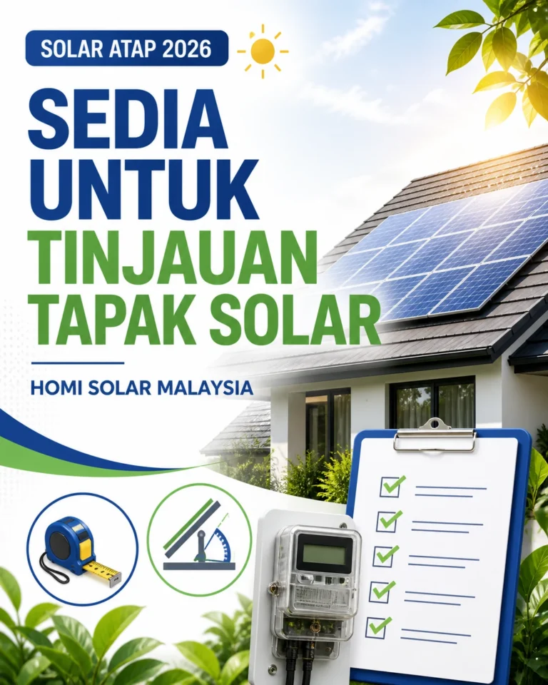 Senarai semak HOMI Solar Malaysia untuk tinjauan tapak Solar ATAP