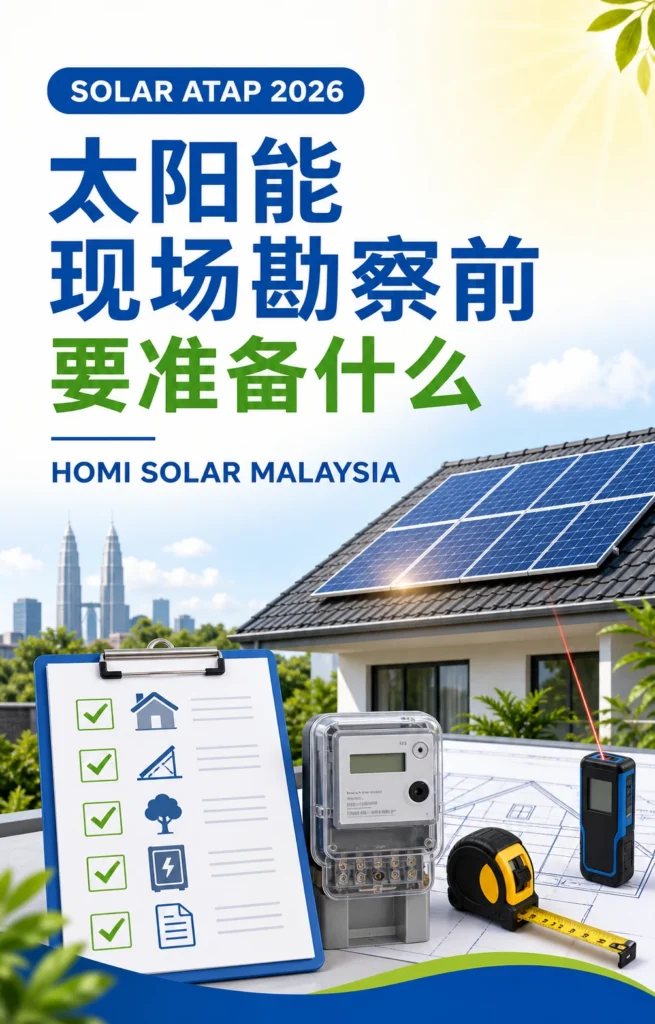 HOMI Solar Malaysia 马来西亚 Solar ATAP 太阳能现场勘察准备清单
