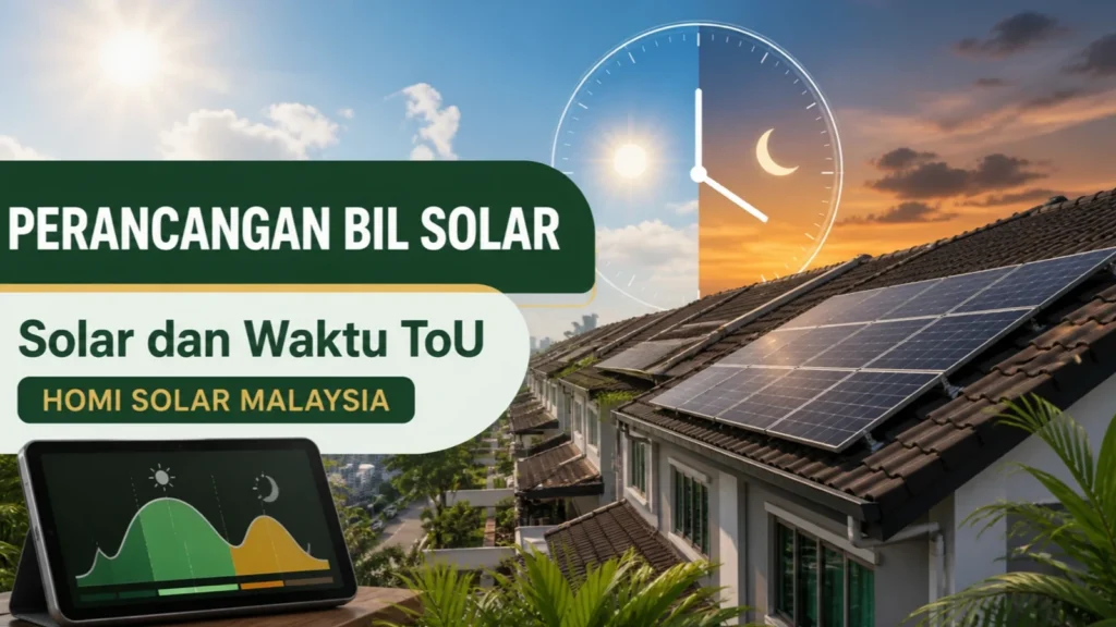 Panduan HOMI Solar Malaysia untuk solar bumbung dan perancangan bil Time-of-Use TNB