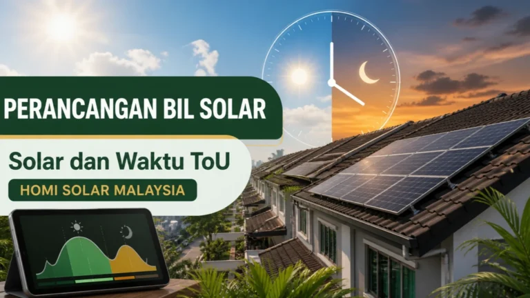 Panduan HOMI Solar Malaysia untuk solar bumbung dan perancangan bil Time-of-Use TNB