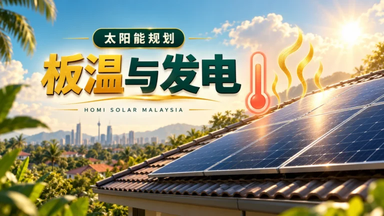 AI 教育概念图：热带阳光下的太阳能板及温度计符号；并非 HOMI 实际安装。